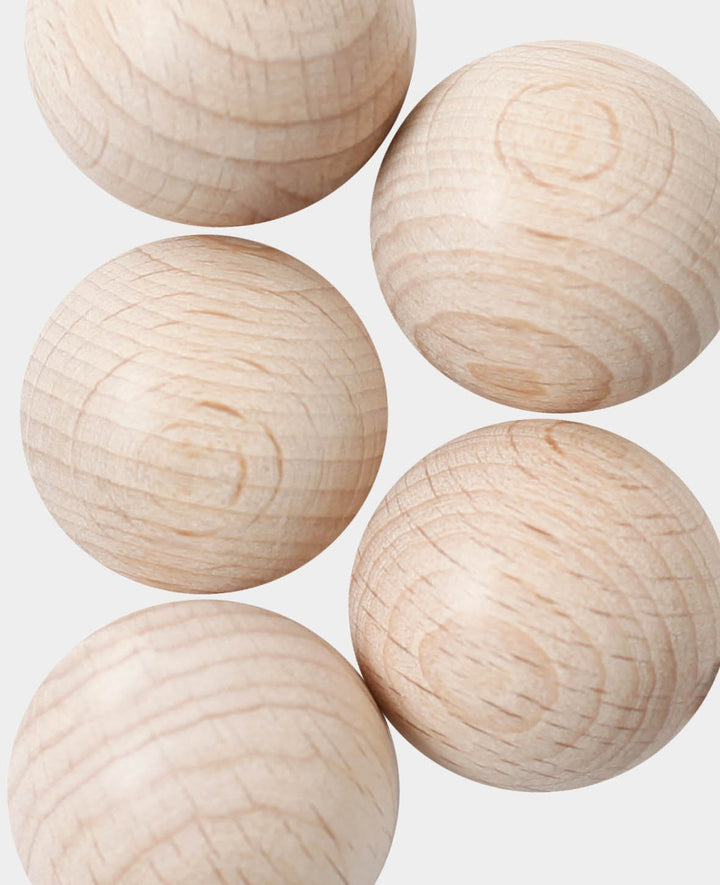 Perles en bois brut Ø 25 mm, naturel, 5 pces.