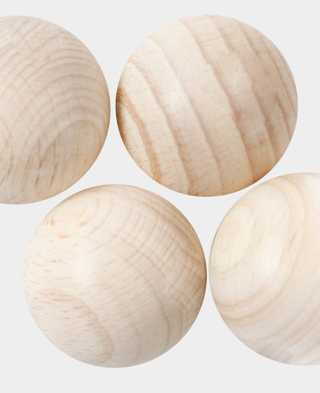 Wooden Balls, Ø 30 mm, Natural, 4 pcs.