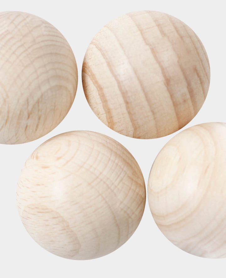 Wooden Balls, Ø 30 mm, Natural, 4 pcs.