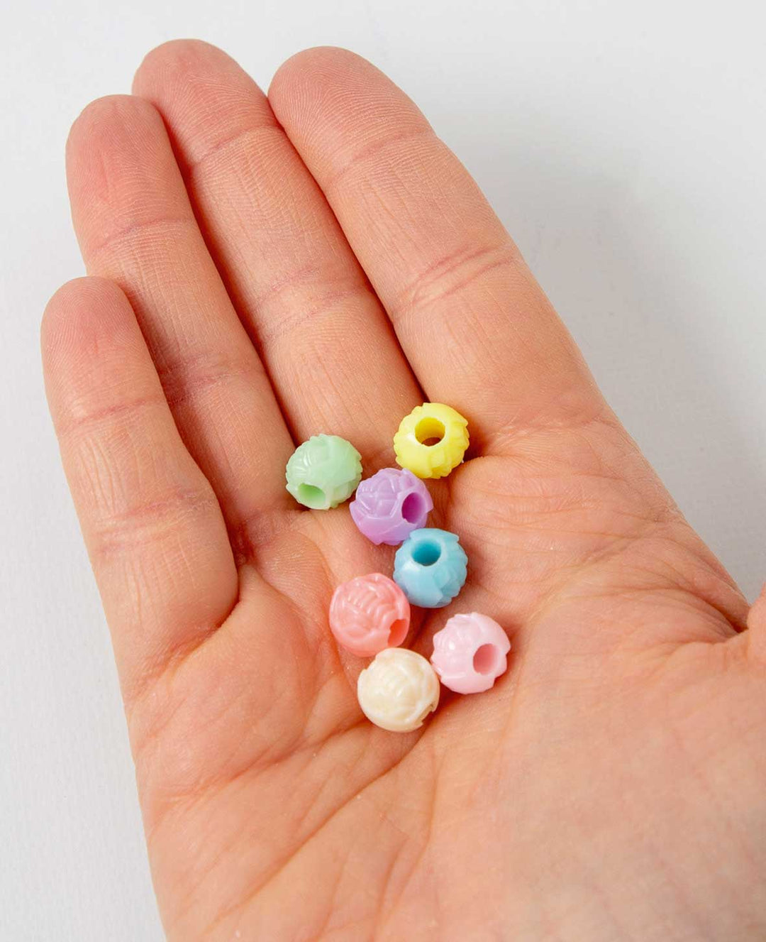 Schmuckperlen – Rund, Pastellfarben, 30 g, Kunststoff