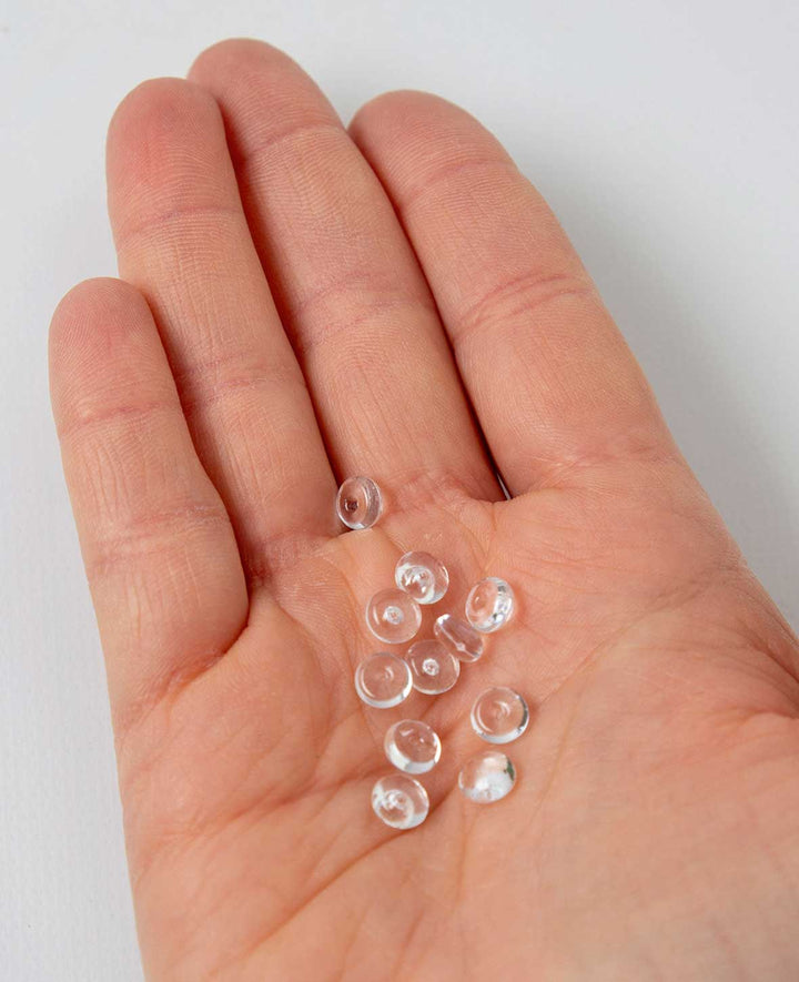 Decorative Beads – Hemisphere, Clear, 50 g, Plastic