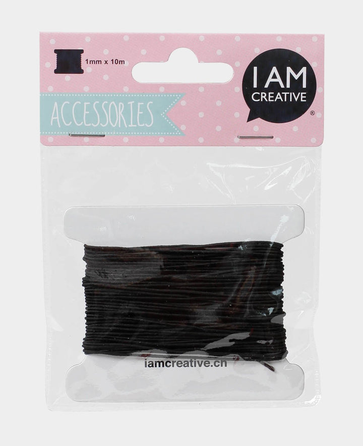 Fil élastique pour bijoux, ø 1 mm x 10 m, élastique pour travaux manuels et créations de bijoux, noir