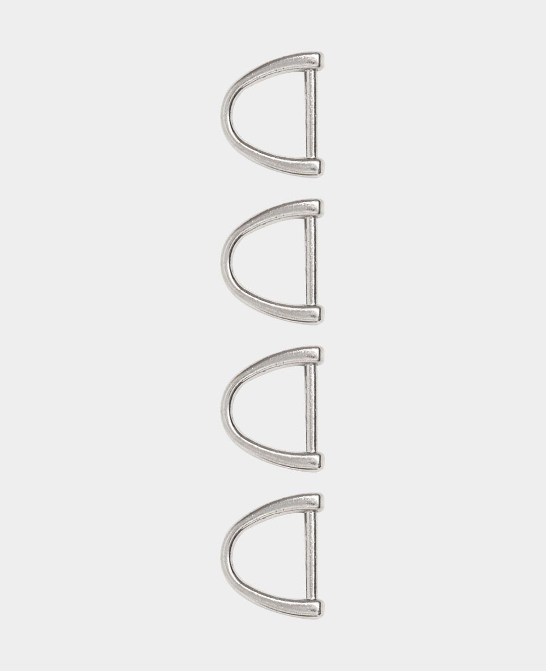 D-ring, silver, 28 x 25 mm, 4 pcs.