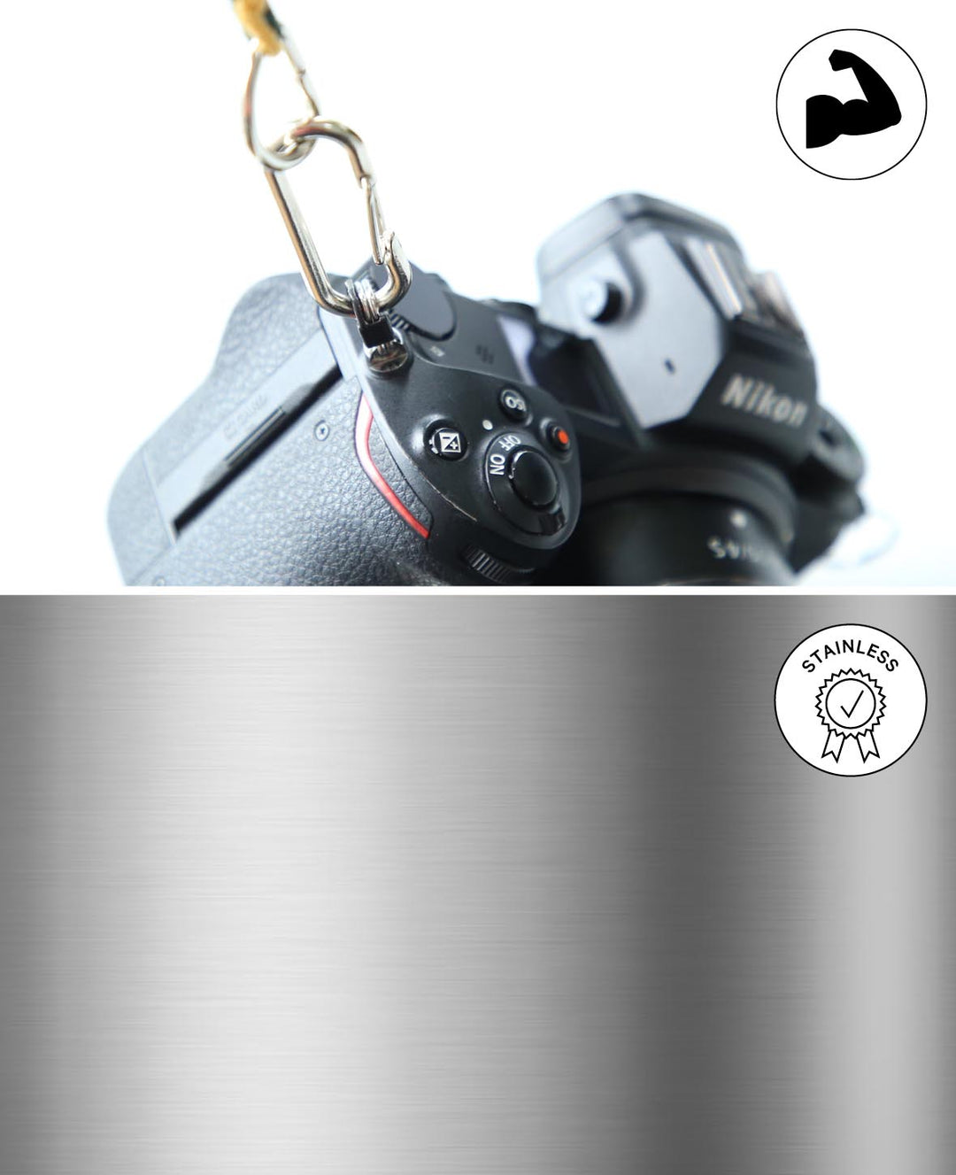 Swivel snap hook, silver, 42 x 30 mm, 3 pcs.