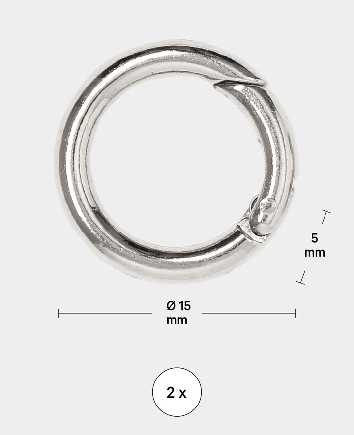 Anneaux brisés, argent, ø 37 x 5 mm, 2 pces