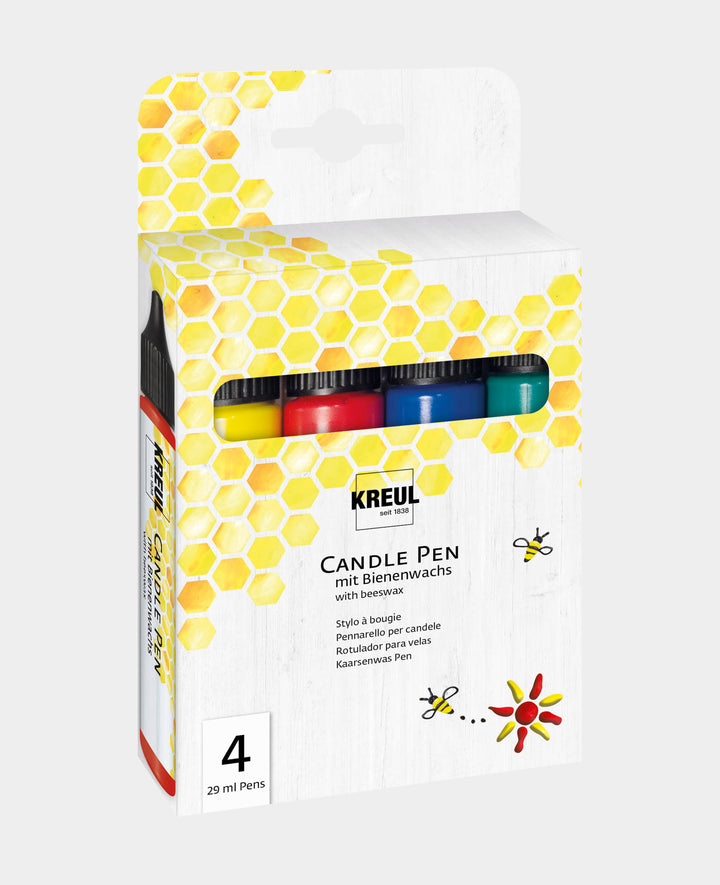 Lot de 4 stylos de cire, couleurs assorties, 29 ml