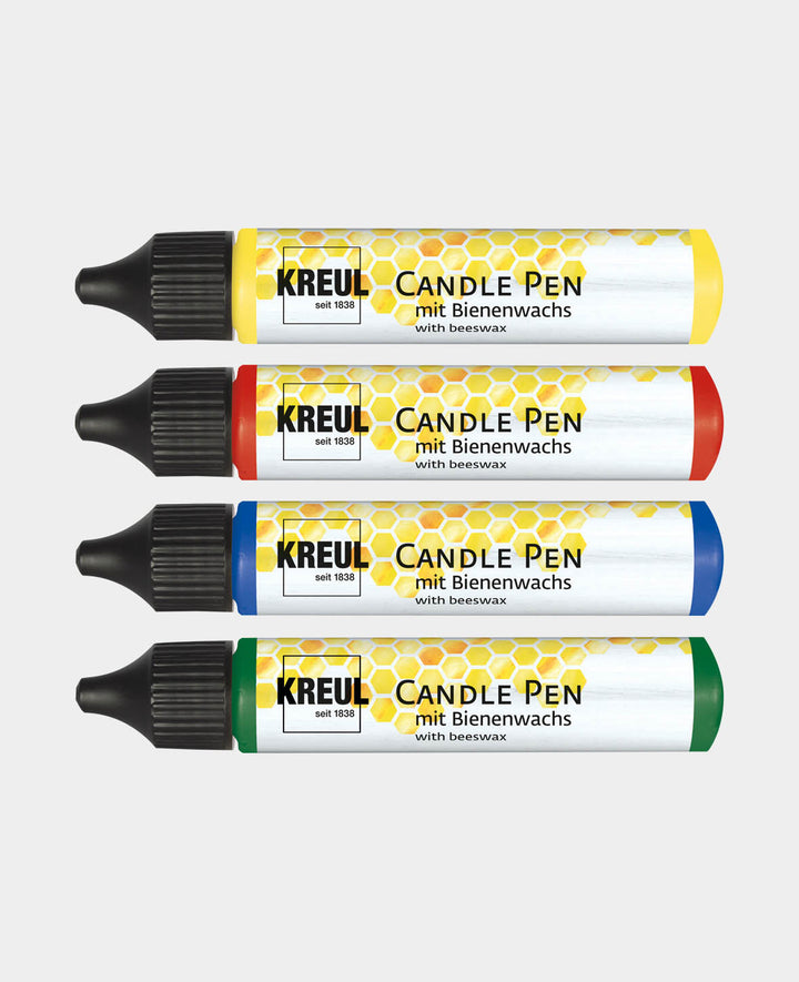 Lot de 4 stylos de cire, couleurs assorties, 29 ml