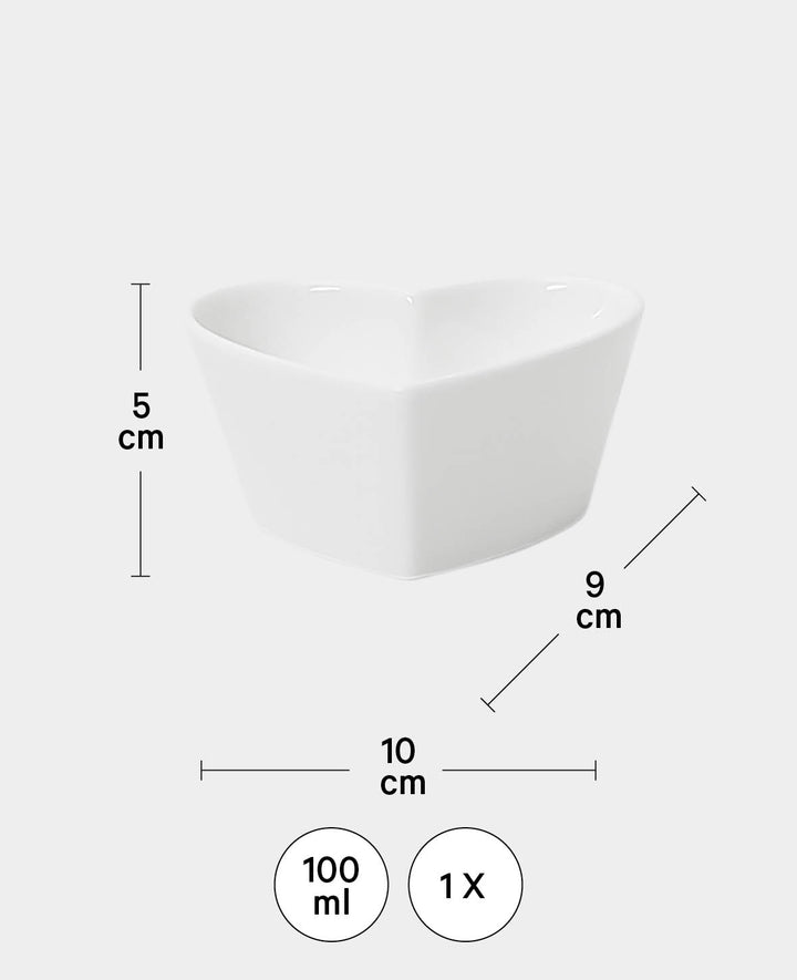 Heart-shaped bowl, 10 x 9 x 5 cm