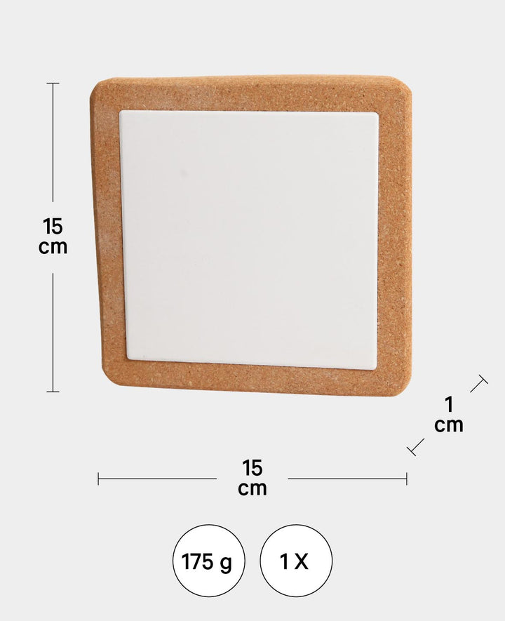 Korkuntersetzer, Braun &amp; Weiss, ø 15 cm