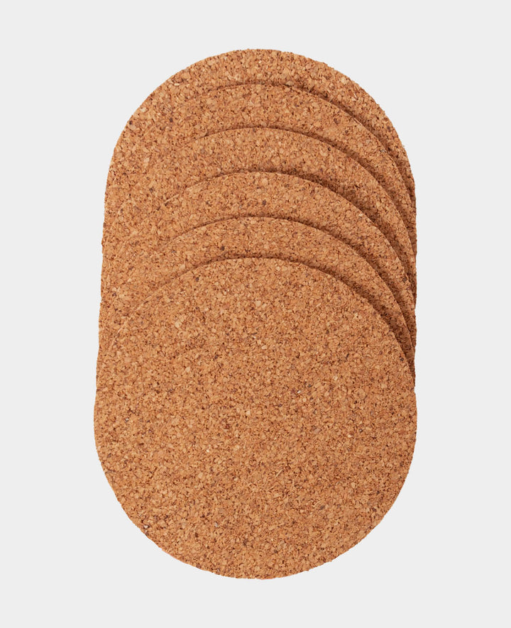Cork Sheets Round, ø 9 x 0.3 cm, Brown, 6 pcs.