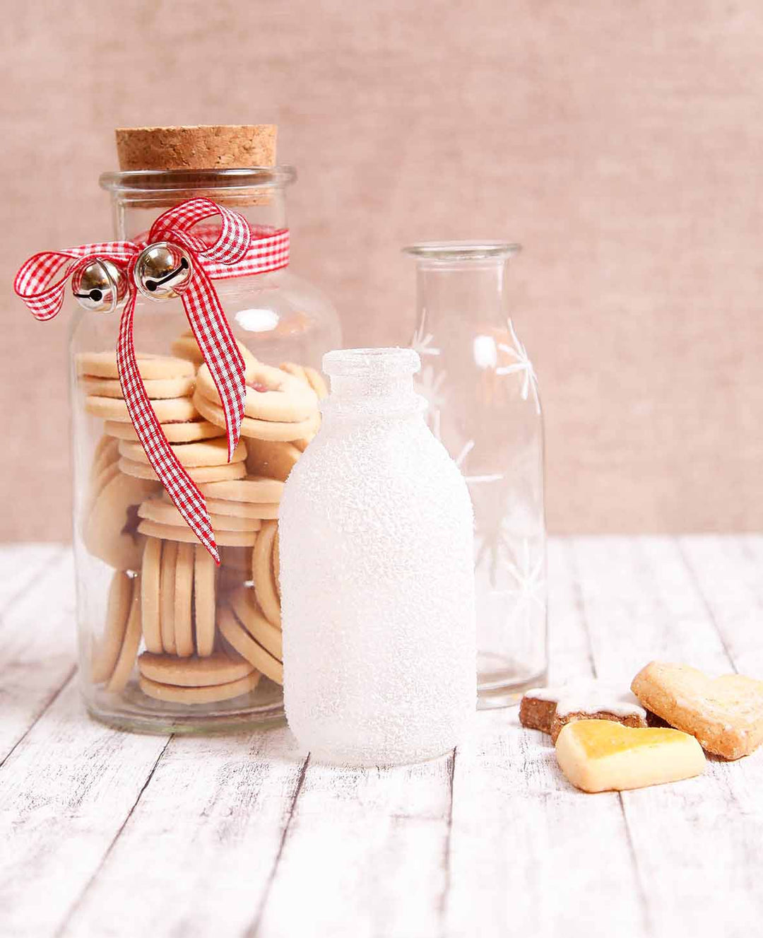 Glas mit Korkzapfen, ø 5.5 x 17.5 cm, 225 ml