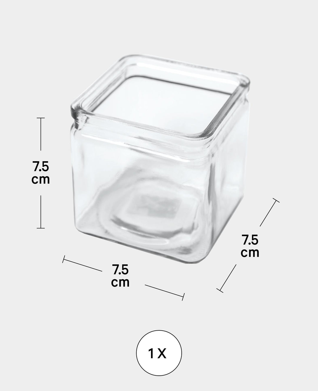 Tealight holder, 7.5 x 7.5 x 7.5 cm