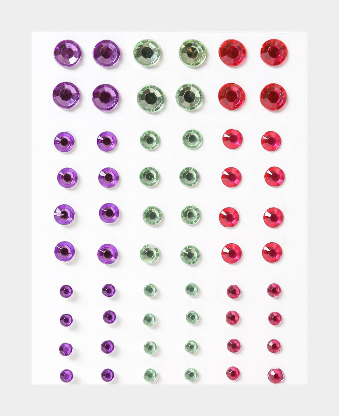 Crystal Sticker Set II Colorful, approx. ø 4-8 mm, 60 pcs.