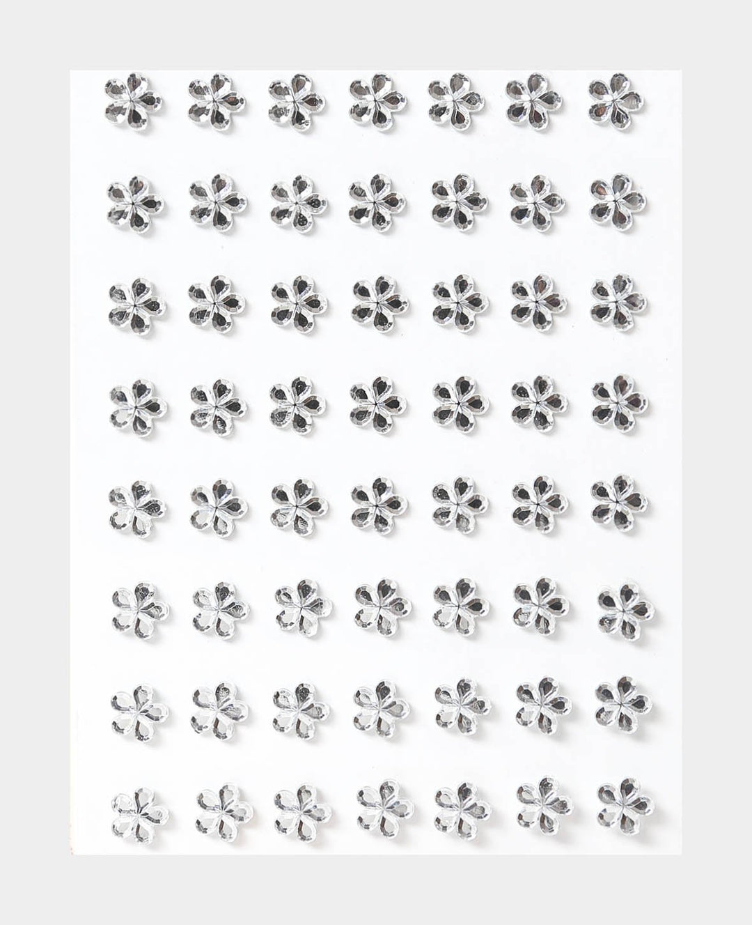 Crystal Sticker Set VII, silver, approx. Ø 8 mm, 56 pcs.