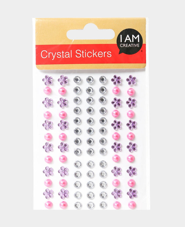 Crystal Sticker Set IX, Bunt, ca. ø 6-8 mm, 84 Stk.
