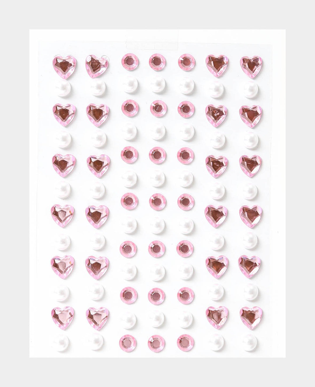 Crystal Sticker Set X, Rosa &amp; Perlmutt, ca. ø 6-8 mm, 84 Stk.