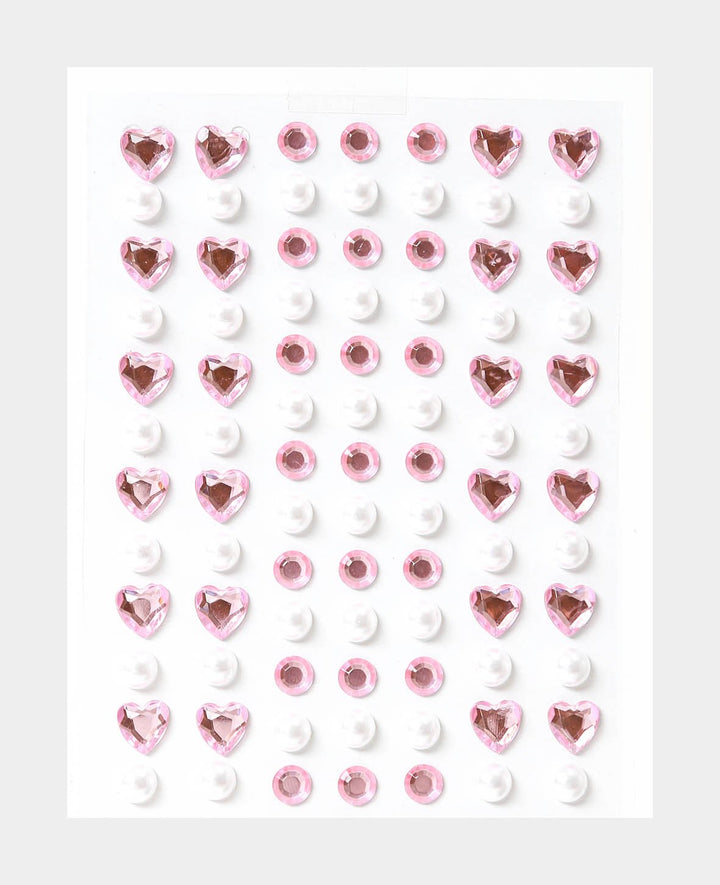 Crystal Sticker Set X, Rosa &amp; Perlmutt, ca. ø 6-8 mm, 84 Stk.
