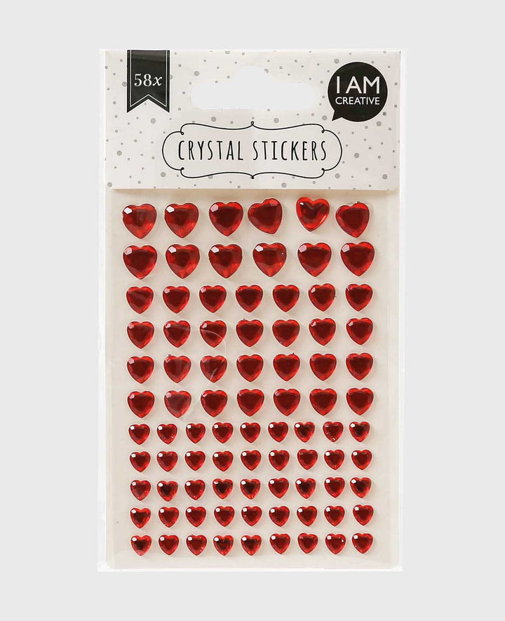 <p>Crystal Sticker Herz, Rot, ca. ø 6-10 mm, 58 Stk.</p>