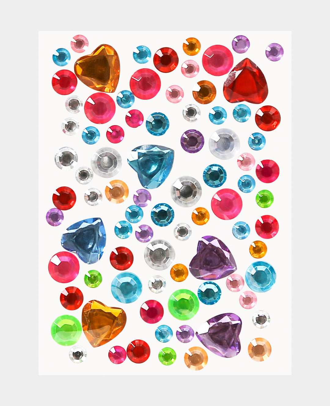 Points autocollants en cristal, colorés, env. ø 6-15 mm, 30 pcs.