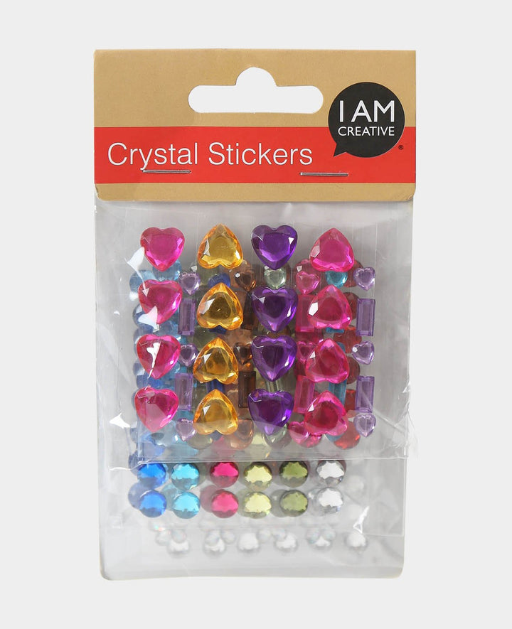 Crystal Sticker Set, Multicolored, approx. ø 6-12 mm, 337 pcs.