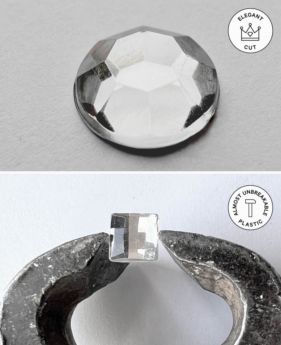 Crystal Sticker Set X, Rosa &amp; Perlmutt, ca. ø 6-8 mm, 84 Stk.