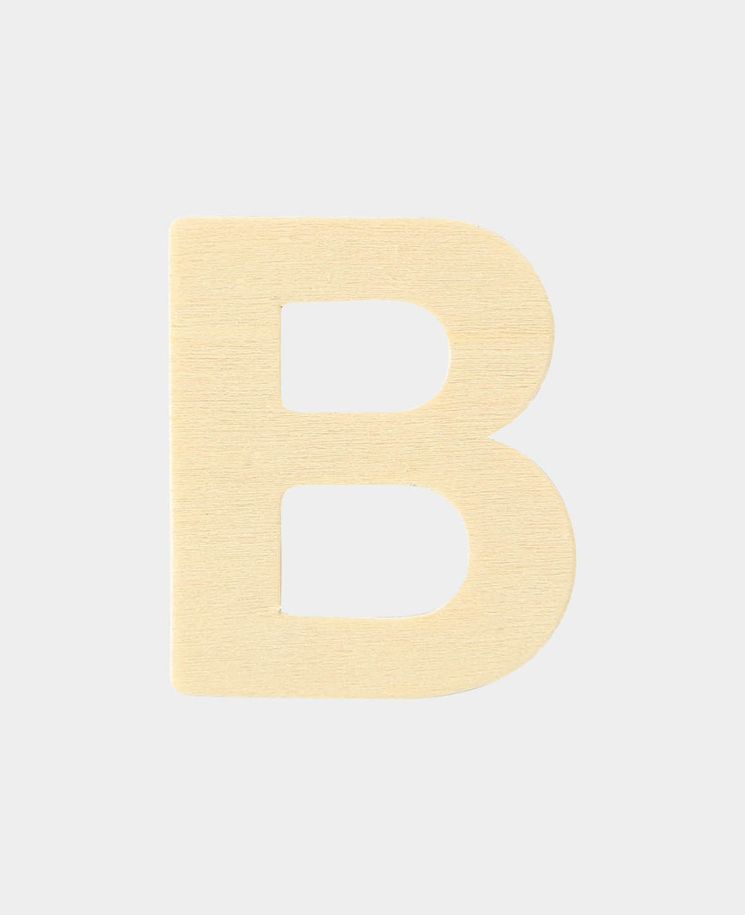 Holzbuchstabe B, 3.4 x 0.3 x 4 cm, Braun, 1 Stk.