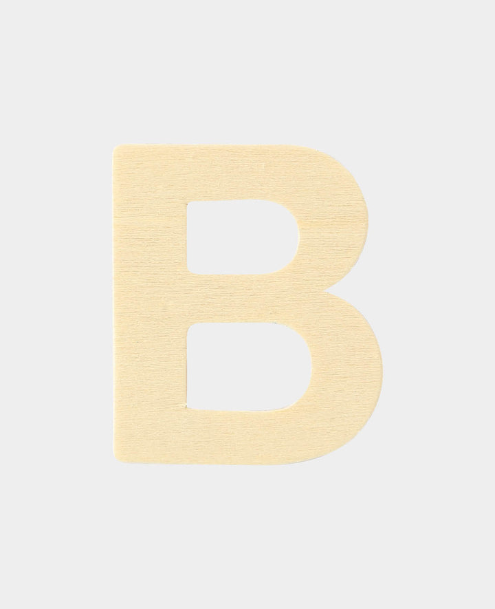 Holzbuchstabe B, 3.4 x 0.3 x 4 cm, Braun, 1 Stk.