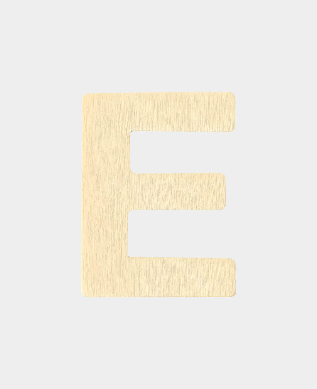 Holzbuchstabe E, 3 x 0.3 x 4 cm, Braun, 1 Stk.
