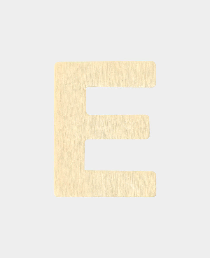 Holzbuchstabe E, 3 x 0.3 x 4 cm, Braun, 1 Stk.