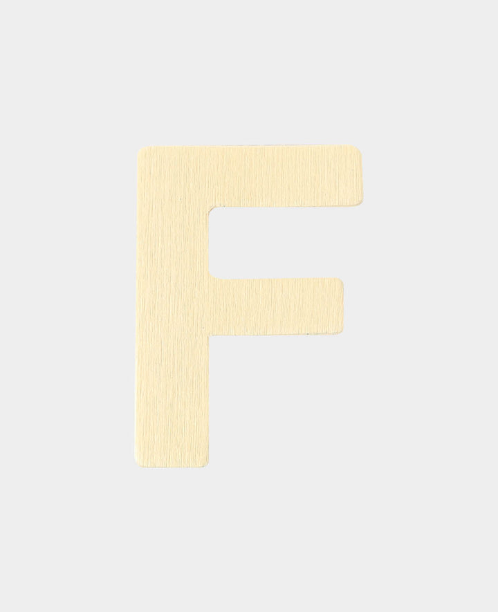 Holzbuchstabe F, 2.8 x 0.3 x 4 cm, Braun, 1 Stk.
