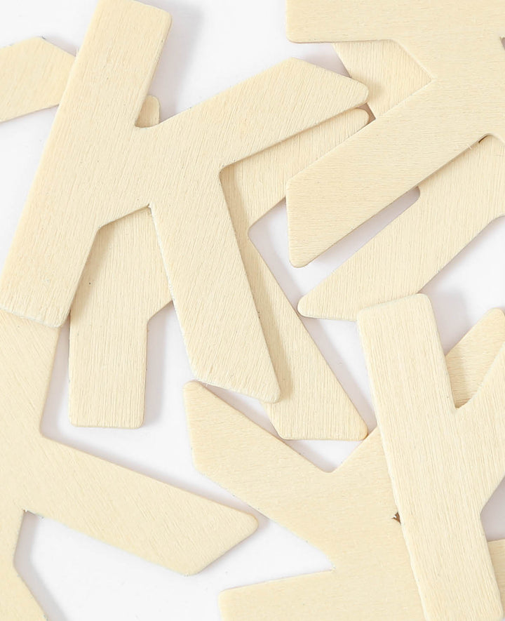 Holzbuchstabe K, 3.6 x 0.3 x 4 cm, Braun, 1 Stk.