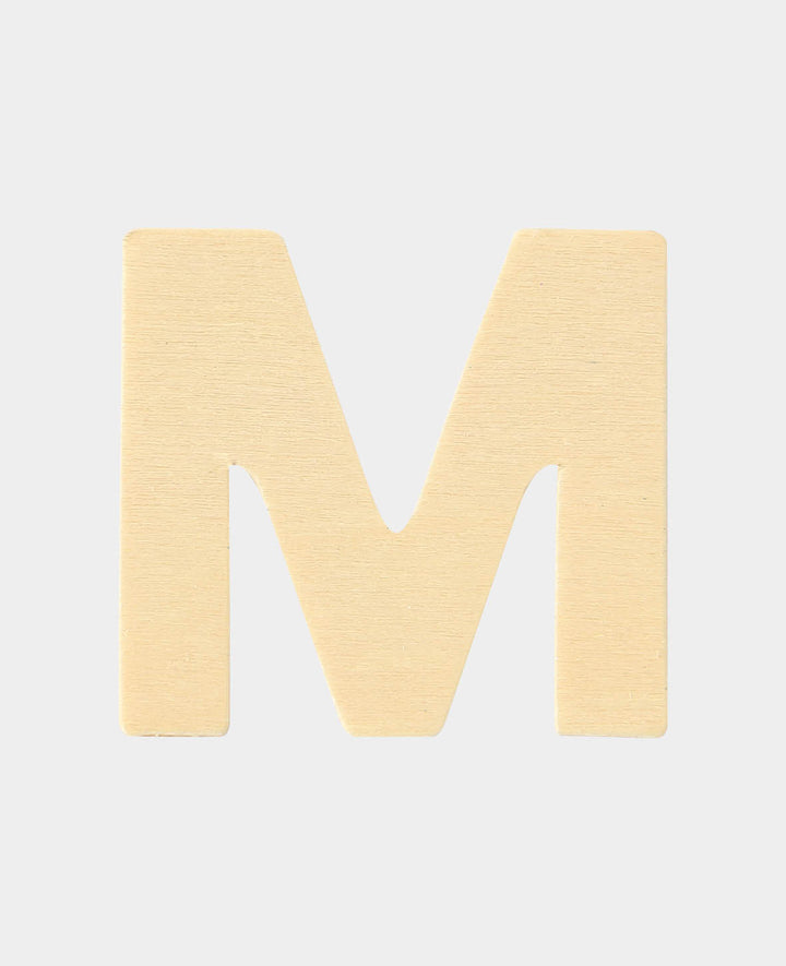 Holzbuchstabe M, 4.3 x 0.3 x 4 cm, Braun, 1 Stk.