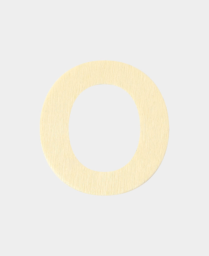 Holzbuchstabe O, 3.8 x 0.3 x 4 cm, Braun, 1 Stk.