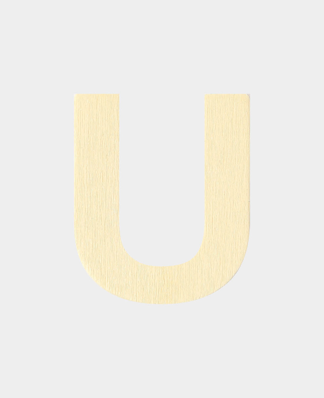 Holzbuchstabe U, 3.3 x 0.3 x 4 cm, Braun, 1 Stk.