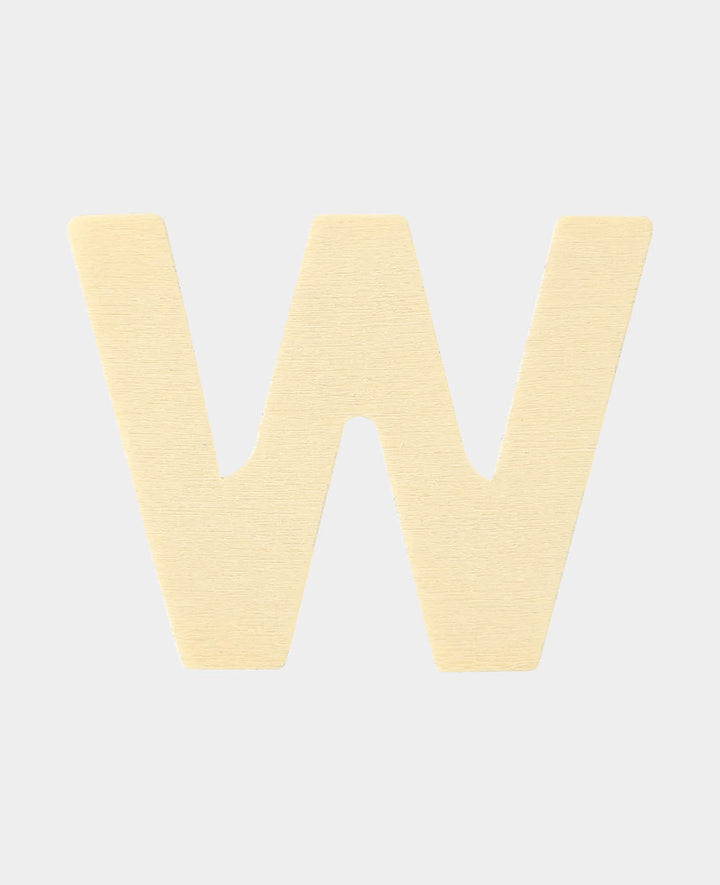 Lettre en bois W, 5,1 x 0,3 x 4 cm, marron, 1 pc