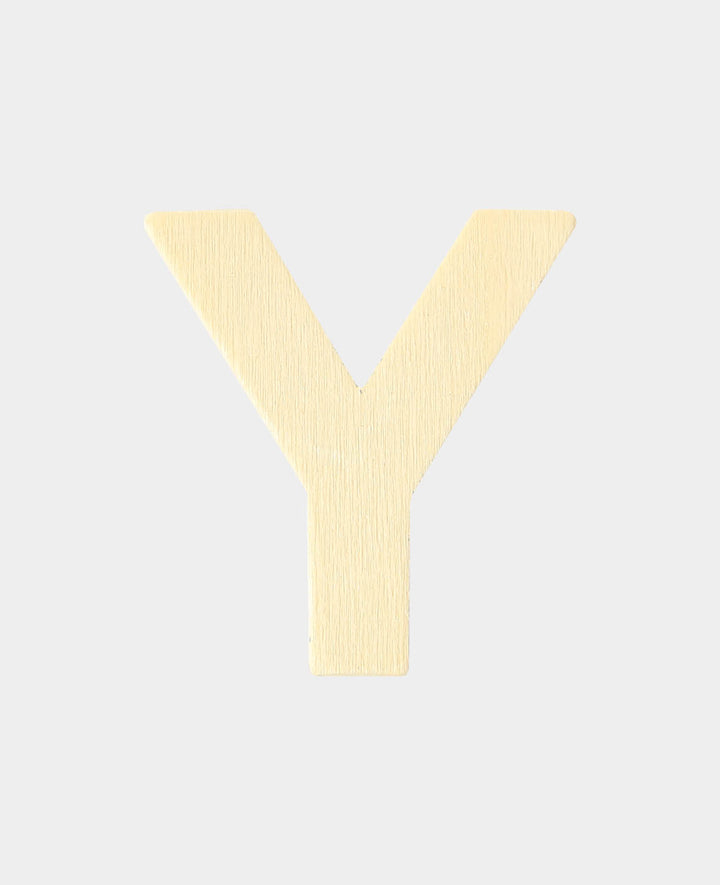 Lettre en bois Y, 3,7 x 0,3 x 4 cm, marron, 1 pc.