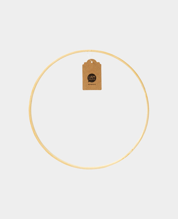 Bamboo ring, natural, approx. ø 22.5 x 1 cm, 1 pc.