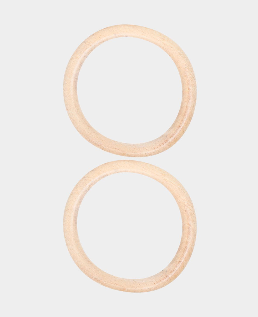 Holzringset, Set mit zwei Holzreifen aus unbehandeltem Holz, Natur, ø 105 x 10 mm, 2 Ringe