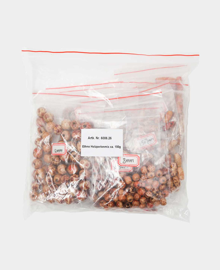 Ethnic Wooden Bead Mix approx. 150 g