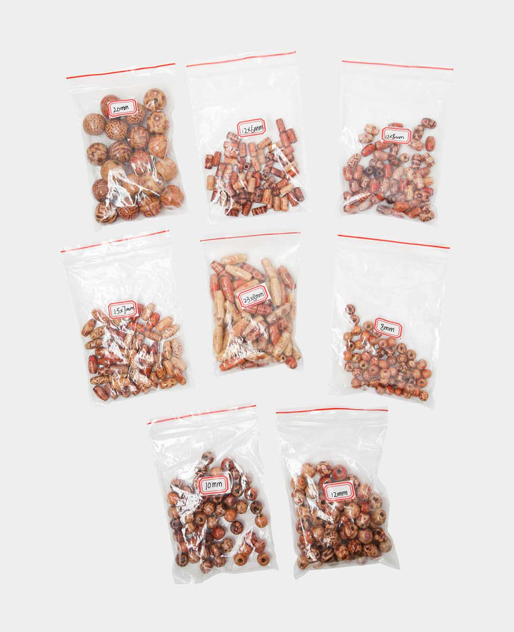 Ethnic Wooden Bead Mix approx. 150 g