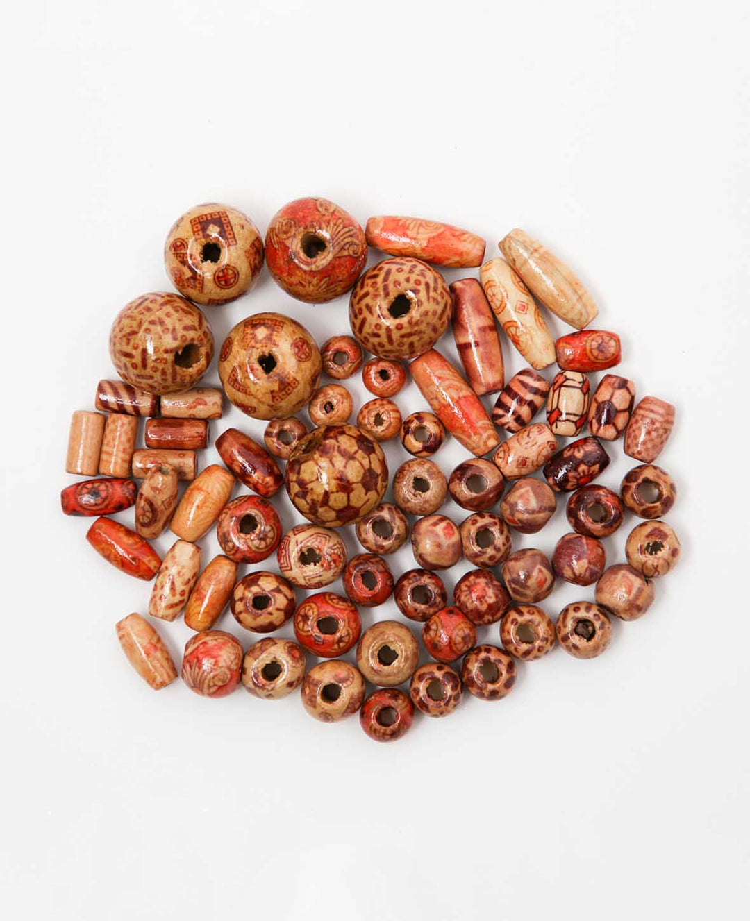 Ethnic Wooden Bead Mix approx. 150 g