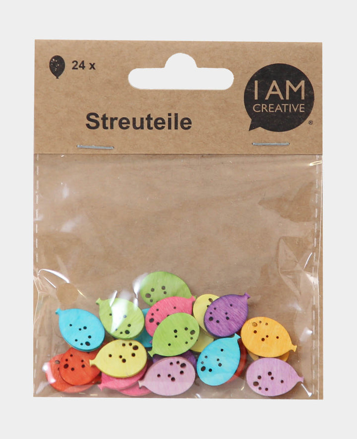 Balloon confetti, assorted colors, approx. 2 cm, 24 pcs.