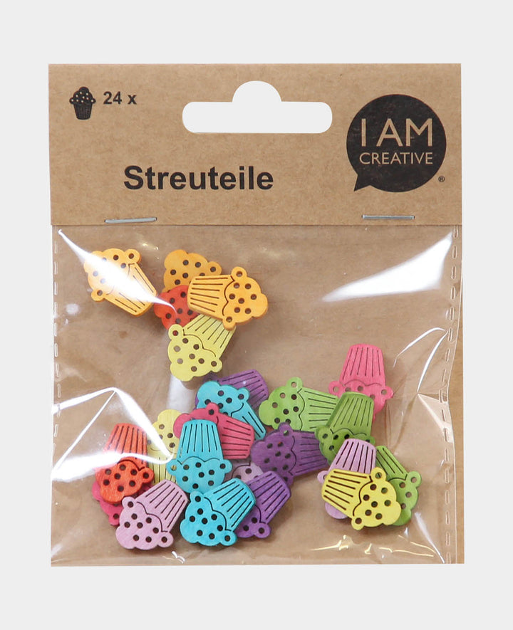 Muffin sprinkles, colorful, approx. 2 cm, 24 pcs.