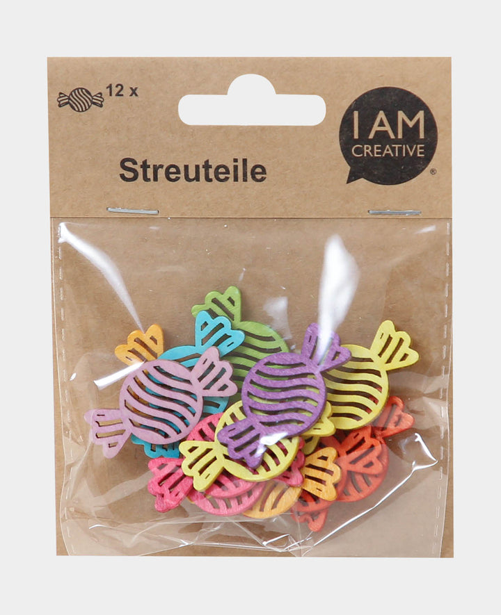 Candy sprinkles, multicolored, approx. 4 cm, 12 pcs.