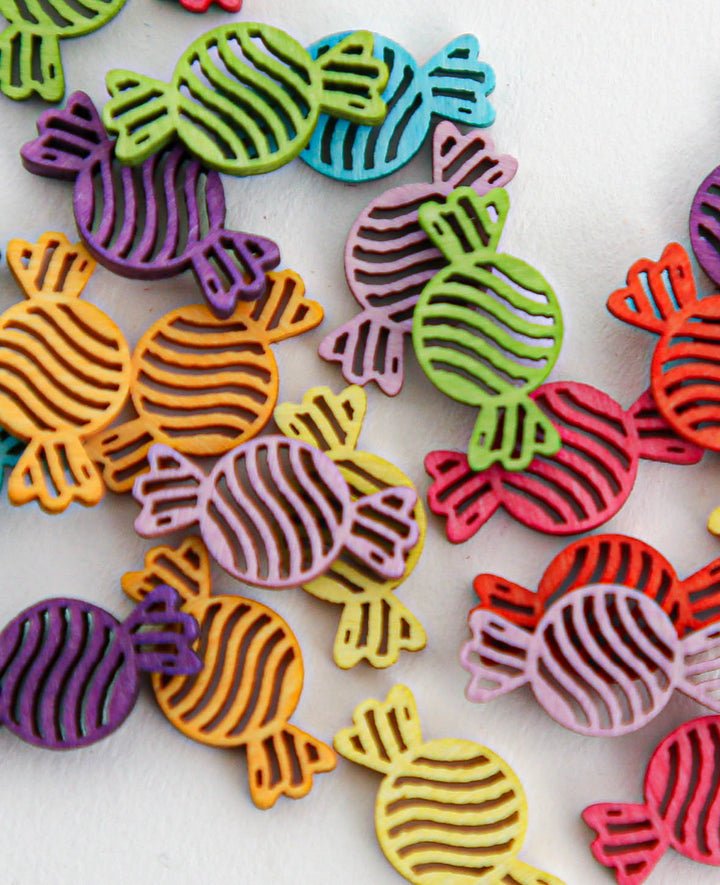 Bonbons décoratifs, multicolores, env. 2 cm, 24 pc.