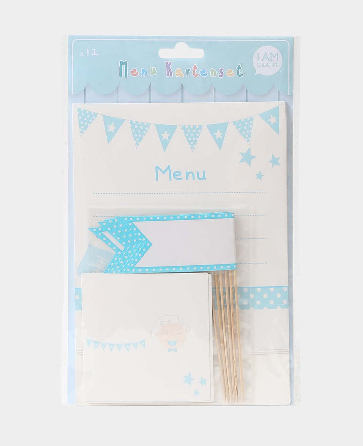 Baby Menu Card Set, Boy
