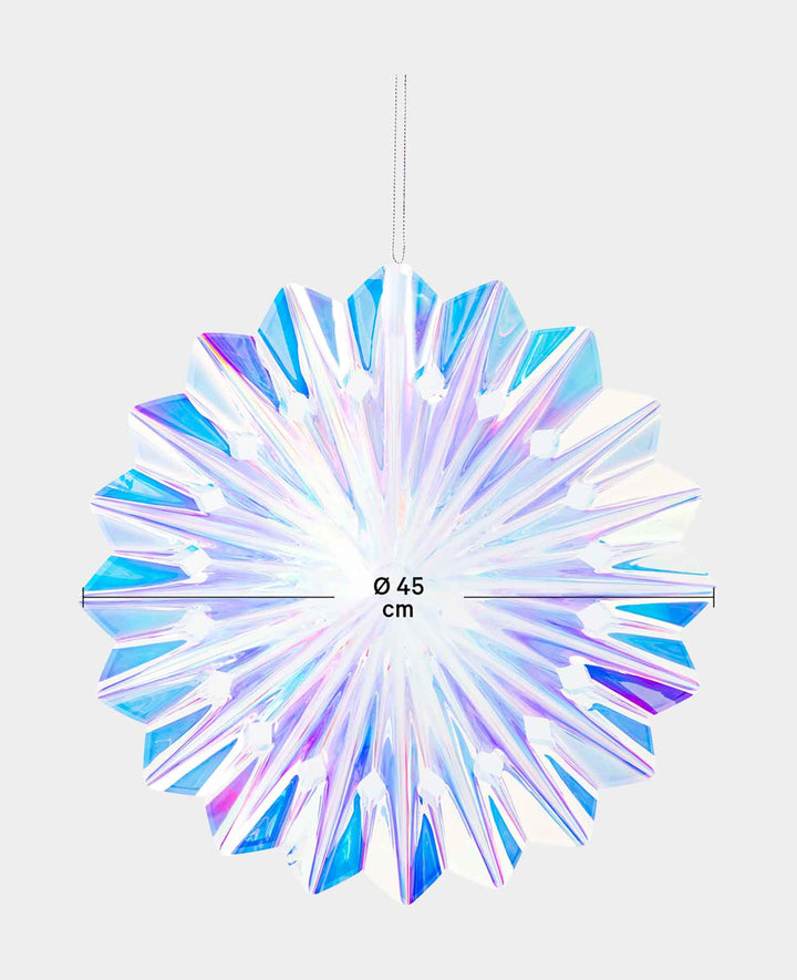 Decorative Hanging Fan, ideal for parties, weddings, birthdays and other festive occasions, iridescent/rainbow, ø 45 cm