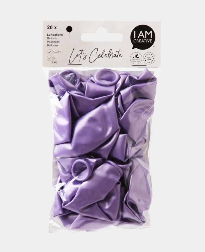 Let’s Celebrate, Luftballons metallic, ca. 27 cm, Lavendel, 20 Stk.