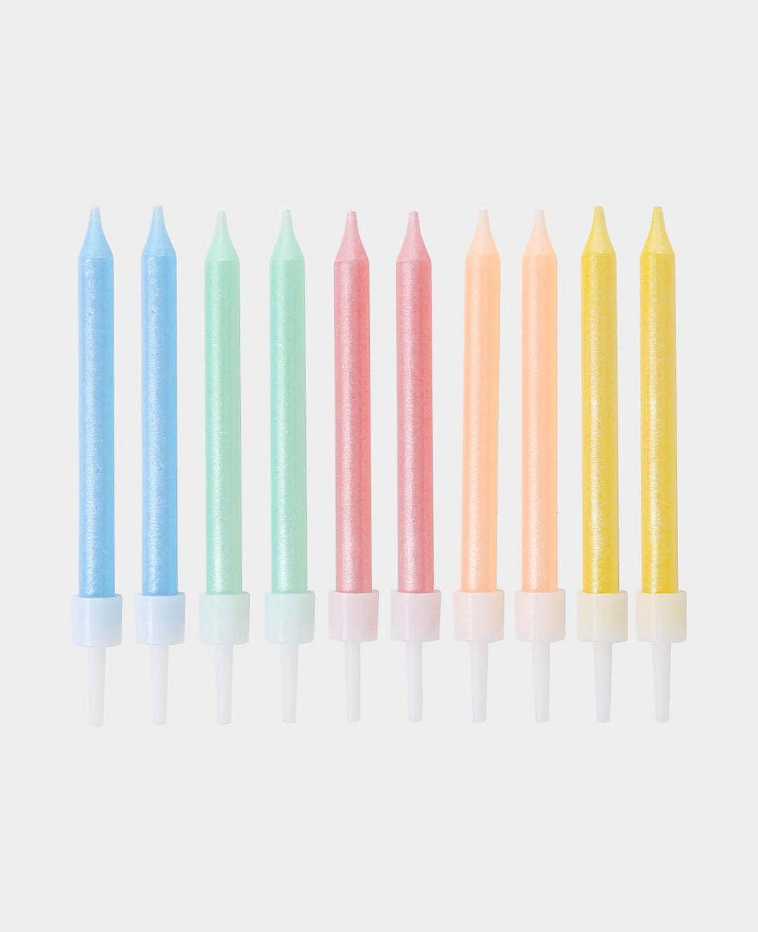 Tortenkerzen pearl ink. Halter, 10 Stk.