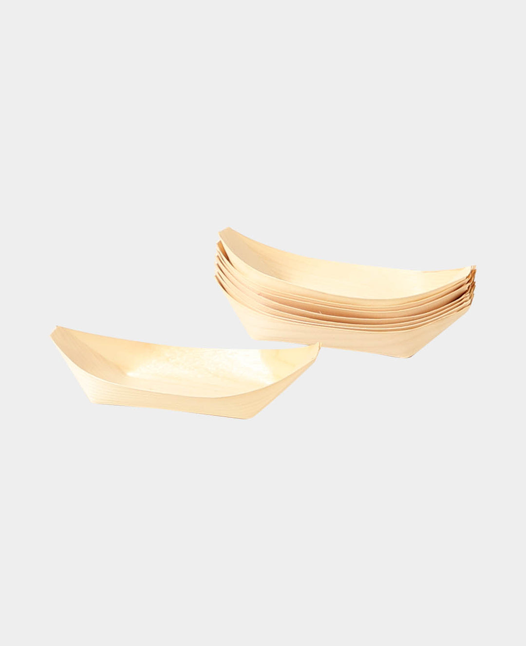 Snack Schiffchen, Apéroschalen aus Holz für Partys, Geburtstage und Feste, nachhaltige Forstwirtschaft, 17 x 8.7 cm, 20 Stk.